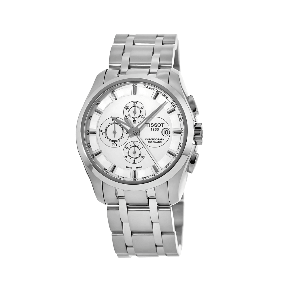 Tissot Men's Swiss Automatic Chronograph Couturier 43mm Stainless Steel Watch