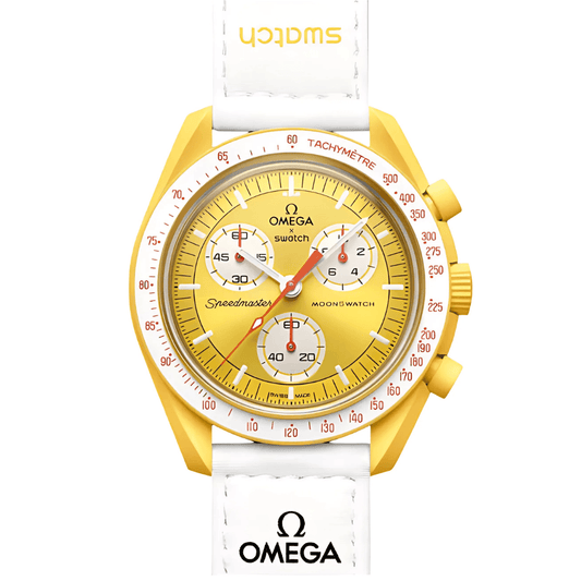 Omega X Swatch Mission To Sun So33J100 Moonswatch Yellow Bioceramic